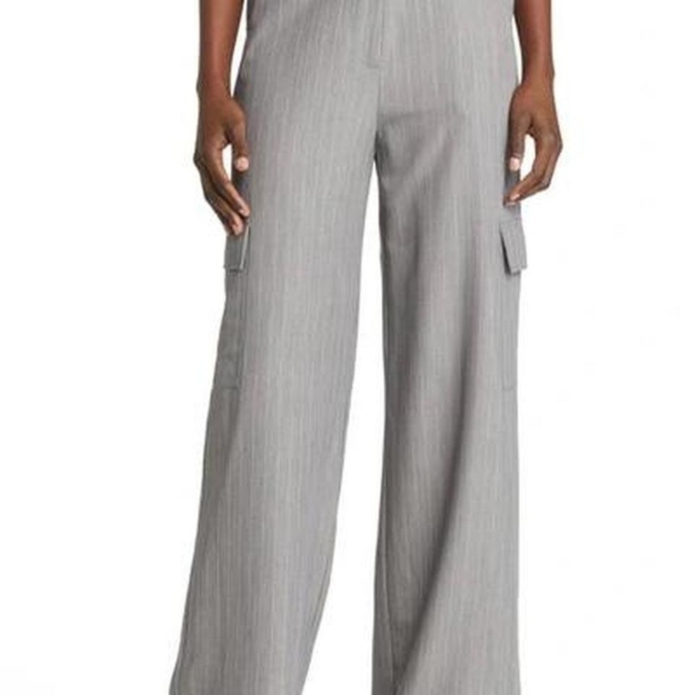 NWT Elodie Striped Wide Leg Cargo Pants / Medium